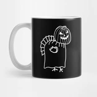 Spooky Thanksgiving Turkey Wearing Halloween Costume Mug